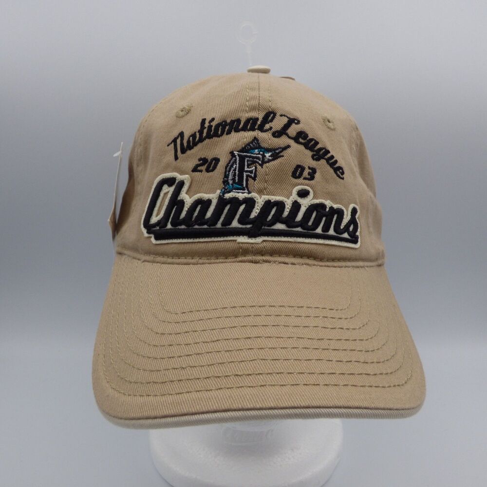 Vintage Florida Marlins National League 2003 Champions Cotton Adjustable Hat NWT